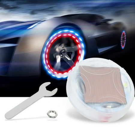 4pcs Solar Energy Motorcycle Bike Car Wheel Tire Tyre Valve LED Strobe Flash